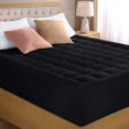 thumbnail image 1 of Funda de colchón Utopia Bedding, doble acolchada, negra, 39 x 75 pulgadas, 1 of 8