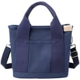 thumbnail image 1 of EIMELI Sac Hobo en Toile Mode à Fermeture Éclair pour Femmes, Imperméable, Grande Capacité (Bleu Foncé), 1 of 7