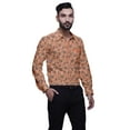 thumbnail image 4 of BESTMAN CottonÂ&nbsp;ShirtÂ&nbsp;For Men Long Sleeve Printed Spread CollarÂ&nbsp;Slim Casual Shirt, 4 of 5
