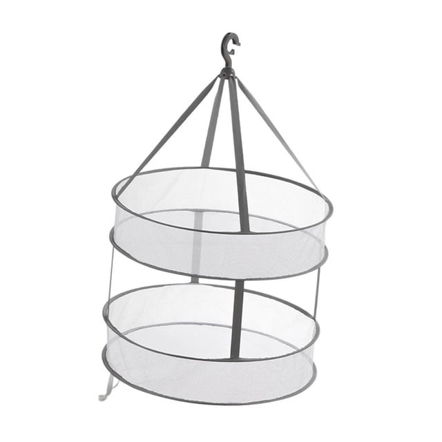 Estante de secado de suéter ropa de secado de secado gran capacidad plegable ropa versátil secadora colgante de malla secadora para muñecas juguetes 2 capa