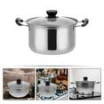 thumbnail image 6 of OUNONA Silver Stainless Steel Soup Pot with Lid for Home Cooking Heat-Resistant Design, 6 of 7