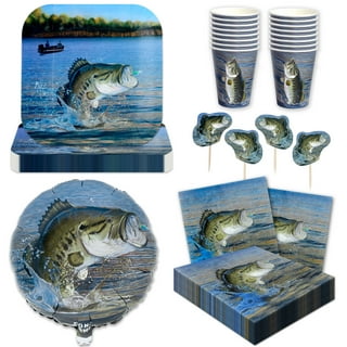  Gone Fishing Gender Reveal Party Tableware 142Pcs Fish