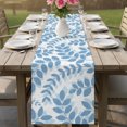 thumbnail image 6 of Table Runners 90 Inches Long Dress Scarves, Lake Blue Leaves Farmhouse Coffee/Dining/Kitchen Table Decor Table Runner for Living Room, Summer Farmhouse Botanical Boho Branch 13x90 Inch, 6 of 9
