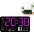 thumbnail image 1 of Multifunctional Decorative LED Digital Wall Clock, Large Digital Wall Mount Clock, Modern LED Digital Wall Clocks with Indoor Temp, Date, Time, Alarm, Brightness Adjustable, for Home Office (1PCS*C), 1 of 7