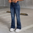 thumbnail image 2 of Coerni Girls' Slim Boot-Cut Stretch Jeans Ripped Flared Skinny Low Waisted Bell Bottoms 90s Pants Trendy Classic Retro Denim Pant, 2 of 9