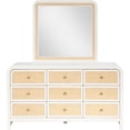 thumbnail image 6 of Maklaine Contemporary White Ash Wood and Natural Cane Dresser, 6 of 12