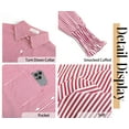 thumbnail image 4 of Fantaslook Striped Button Down Shirts for Women Smocked Cuffed Trendy Blouse Causal Long Sleeve Tops with Pocket, 4 of 7