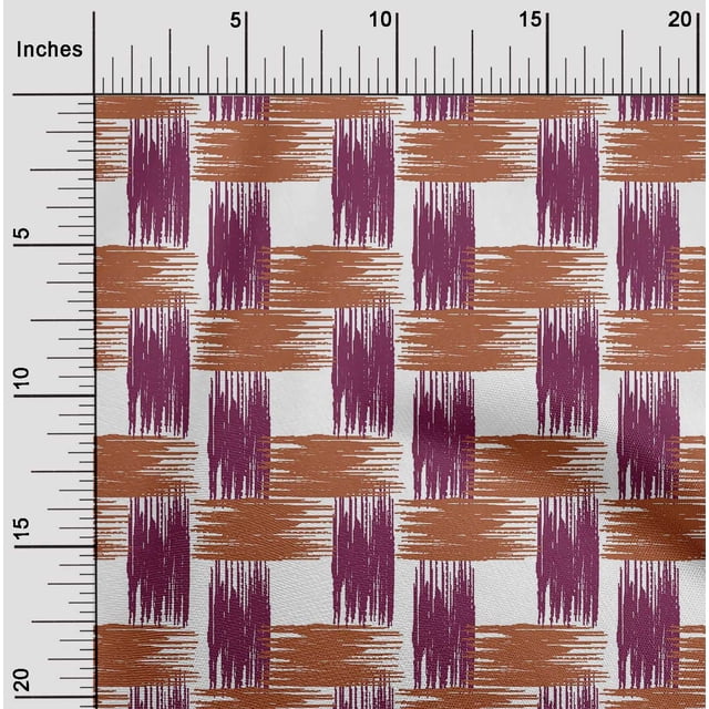 oneOone Polyester Lycra Fabric Brush Stroke Ikat Print Sewing Fabric BTY 56 Inch Wide