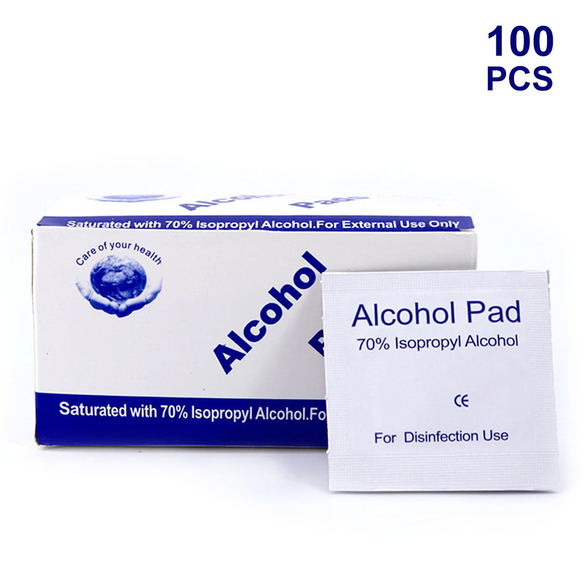 100 Counts Alcohol Formula Wipes Pads Disposable Alcohol Prep Wipes