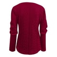 thumbnail image 7 of Otvok Autumn/Winter Womens Sweaters Knitting Long Sleeve Solid Tops, 7 of 7