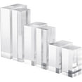 thumbnail image 3 of CiaoHER 2in Thickness Solid Acrylic Cube Display Block Clear Polished Pedestal Stand Riser Solid Base 2'' x 5" x 5", 1 Pack, 3 of 4