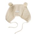 thumbnail image 1 of Gorro de ganchillo para bebé, gorro con orejas de oso bonito para niños y niñas, gorros con orejeras para otoño e invierno, gorro cálido, 1 of 5