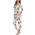 thumbnail image 3 of Renewold Christmas Pajamas for Family Northern Cardinal Pinecones Long Sleeve Pullover Tops Pants Set of 2 Comfy Women Sweatsuit for Vacation Sport Jogger,Size 3XL, 3 of 5