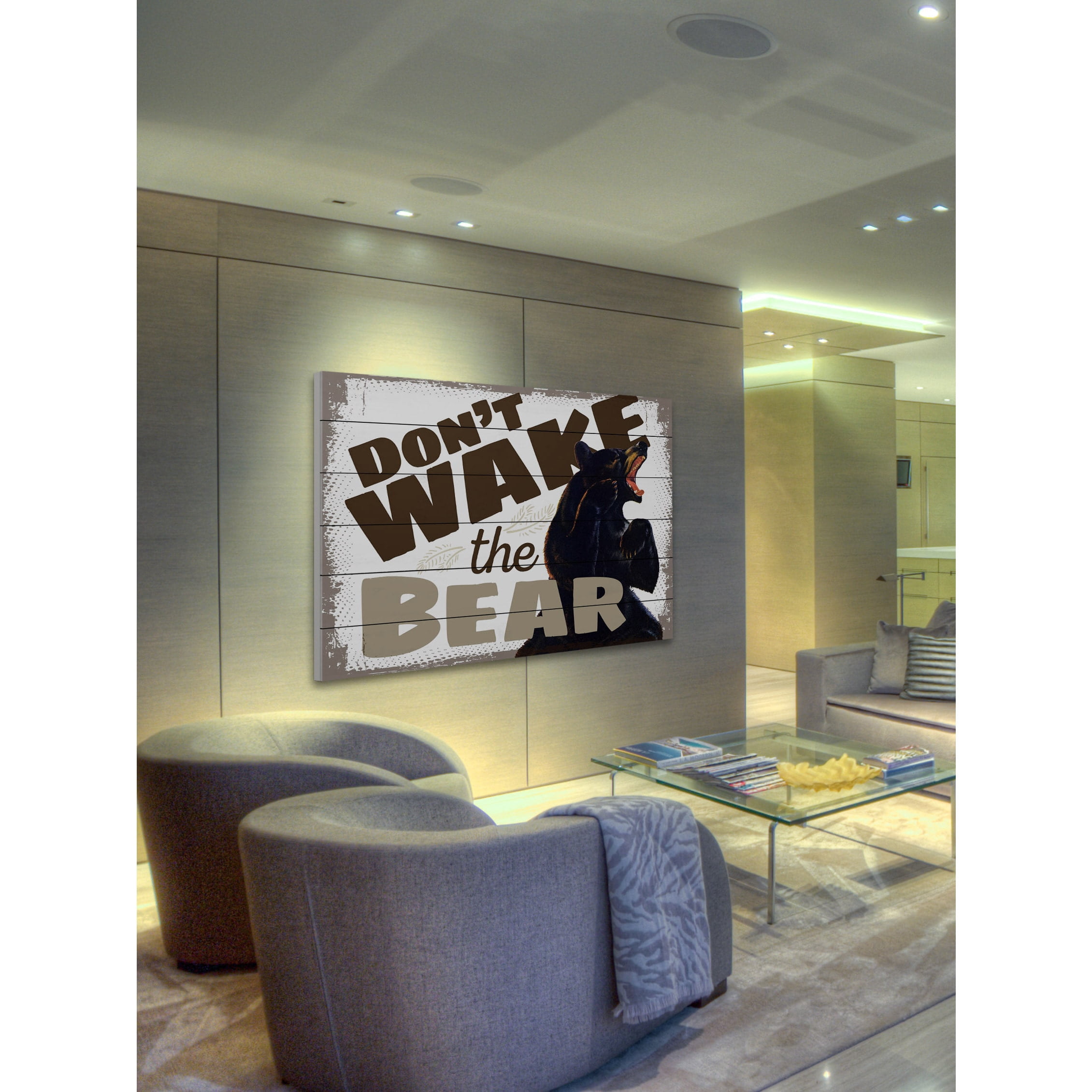 Marmont Hill "Dont Wake" Painting Print on White Wood
