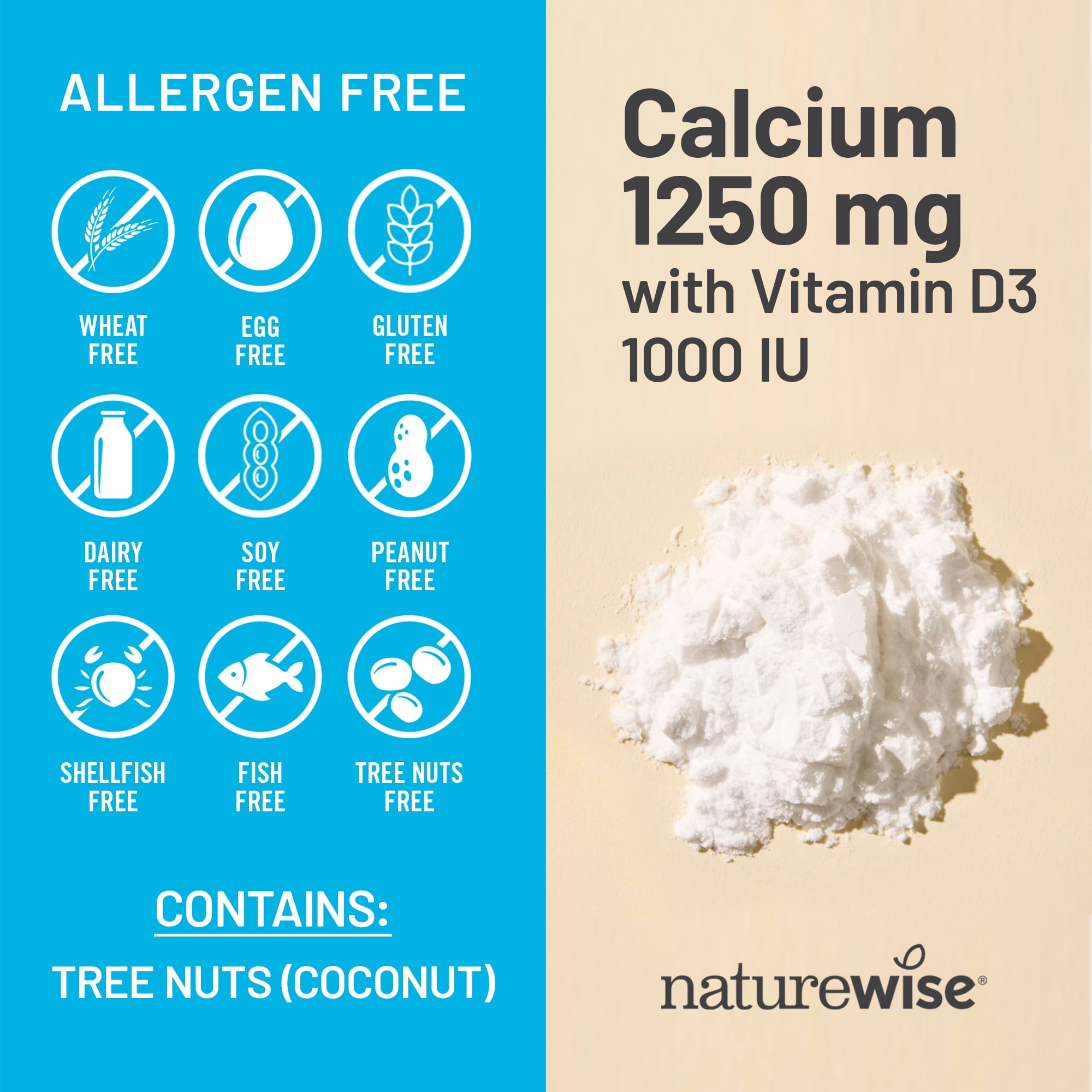 NatureWise Calcium 1250mg + D3 1000IU + Organic MCT Oil - 200 Softgels[100-Day Supply]