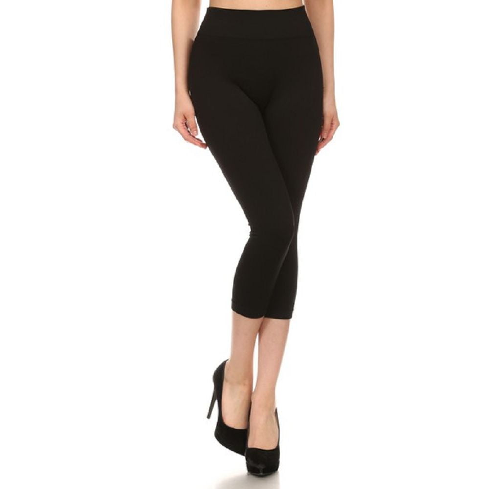 Yelete Women Capri Strechy Leggings Tights Slimming Seamless Pants