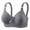 Gray, variant on Plus Size Bras for Women Supportive Wireless Push Up Bra Full Cover Everyday Bra S-5XL