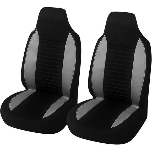 Front seat cover, bucket integrated front seat protector (gray)