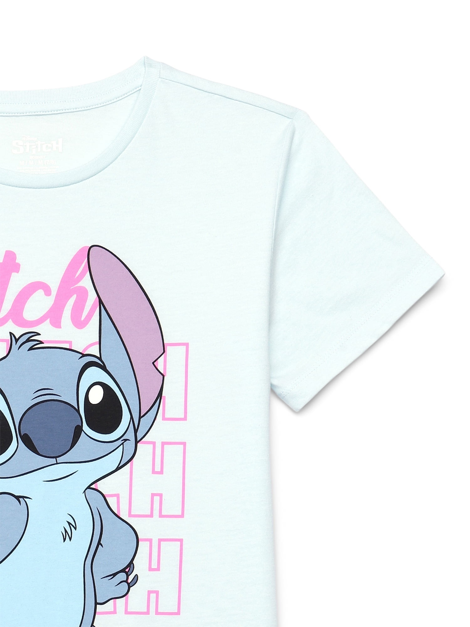 Disney Lilo & Stitch Girls Short Sleeve Graphic T-Shirt, Sizes 4-16 & Plus