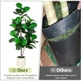 thumbnail image 4 of ROMSWI 5FT Artificial Fiddle Leaf Fig Tree with White Planter Pot Natural Trunk Realistic Leaves Lifelike Faux Floor Plant For Home House Office Decor Indoor, 4 of 10