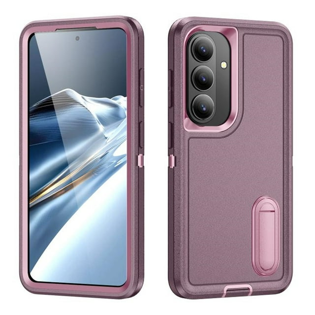 Para Samsung Galaxy S26 5G Funda para Teléfono de 6,3" con Soporte Incorporado, Funda Protectora Resistente a Prueba de Golpes/polvo/caídas de Grado Militar para Samsung Galaxy S26 5G, Púrpura,