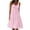 *2-Pink, variant on VBVC Women's Sleeveless Tiered Midi Dress,Ladies Crew Neck Flowy A-Line Sundress,Summer Dressy Dress For Women,Pink,S-5XL