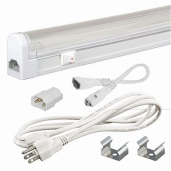 Jesco Lighting SG5LV-14-41-WH 24W Sleek Plus Adjustable 24V Low Voltage T5 3-Wire - 4100K, White