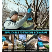 YAHHU 6 Inch Mini Cordless Chainsaw, Handheld Electric Chain Saw with 2 Batteries and 2 Chains for Tree Trimming and Wood Cutting