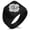 Black, variant on Stainless Steel Ukita Samurai Crest Geometric Pattern Biker Style Polished Ring