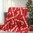 thumbnail image 3 of Soft Flannel Cozy Candy Cane Christmas Blanket - Warm Throw for Naps, Camping & Travel | Perfect Holiday Gift for Friends, Family & Loved Ones, 3 of 5