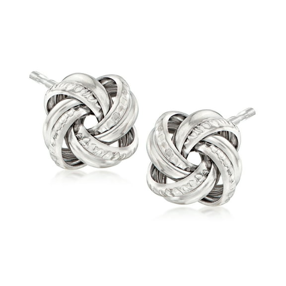 Ross-Simons Italian Sterling Silver Love Knot Earrings, Women's, Adult