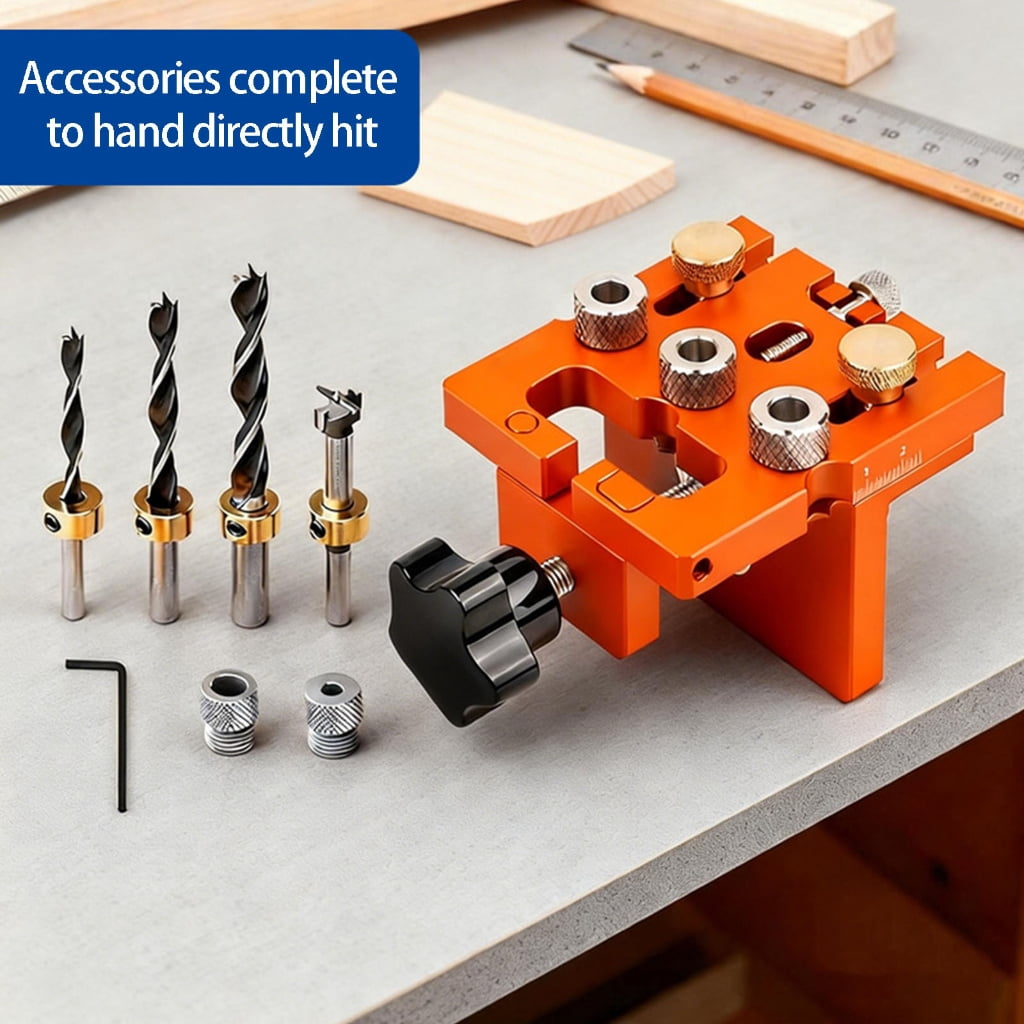 PatungKu Clear Scale Hole Punching Locator Aluminum Hole Drilling Jig MultiFunction