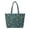 Dark Green Christmas Print, variant on Pink Gingerbread Print Padded Carryall, Zipper Closure Quilted Shoulder Bag, Large Capacity Festive Tote for Christmas Shopping, Holiday Travel, Gift Giving and Daily Use