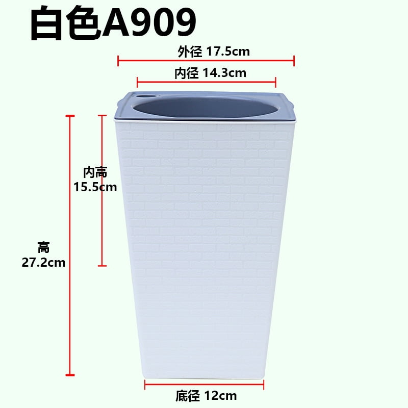Rectangular Freestanding Pedestal Sink with Brick Patterned Exterior Modern Bathroom Basin for Home and Commercial Use