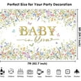 thumbnail image 5 of Baby in Bloom Backdrop Wildflower Baby Shower Decorations Baby Girl's Watercolor Blossom Floral Butterfly Garden Baby Shower Photography Background Cake Table Banner Party Supplies, 5 of 5