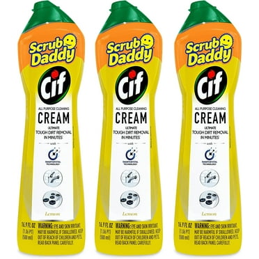 Scrub Daddy 3x All Purpose Cleaning Cream, Lemon - Multi-Surface Household Cleaner, 16.9 oz, 3 Count
