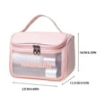 thumbnail image 3 of Trousse de Maquillage Transparente pour Femmes, Trousse de Toilette en Pu, Trousse de Rangement Portable en Pvc Translucide, Trousse de Maquillage pour Femmes, 3 of 4