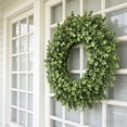 thumbnail image 5 of YTTAL 19.6''/23.6'' Large Boxwood Wreath for Front Door Porch Window - Artificial Boxwood Leaves Greenery Outdoor Wreath for Home Farmhouse Wall Holiday Decor - All Seasons Indoor Outdoor Use, 5 of 15