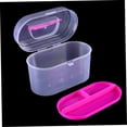 thumbnail image 6 of FRCOLOR Transparent Hard Plastic Case for Sewing Supplies Organizer with Snap Buckle and Rotatable Handle, 6 of 8