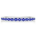 thumbnail image 3 of Tanzanite Stackable Band Anniversary Ring Guard 14k White Gold (0.38ct), 3 of 5