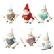 thumbnail image 2 of Juguete Colgante de decoración de árbol de Navidad de 6 piezas, colgante de juguete de muñeca de esquí de plumas de lana AMMAO MXZZ23418A4788, 2 of 2