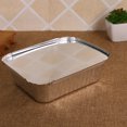 thumbnail image 3 of Sonceds 10pcs Rectangle Shaped Disposable Aluminum Foil Pan Take-out Food Containers with Aluminum Lids/Without Lid, 3 of 7
