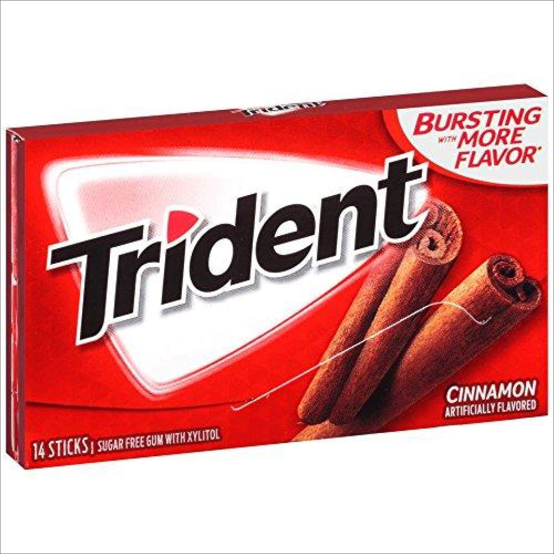 Trident Cinnamon Sugar Free Gum, 12 Packs of 14 Pieces (168 Total Pieces) - Default Title