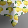 thumbnail image 5 of Yellow Lemon Fruit Slices White Pattern Square Tablecloth,Waterproof Square Table Cover,Wipeable Spillproof Washable Table Cover for Home Kitchen Party Decor 60"x60"(152x152cm), 5 of 6