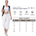 thumbnail image 3 of Xidunhg Womens Capris with Pockets Loose Fit Casual Outdoor Pants Lightweight Ladies Baggy Cargo Pants for Hiking White M, 3 of 6