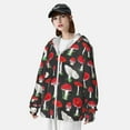 thumbnail image 5 of Gaeub Red Mushrooms Men's and Women's UPF 50+ Long-Sleeved Sun Protection Clothing, Fishing Shirt Long Sleeve Zip - Large, 5 of 9
