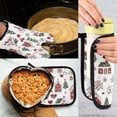 thumbnail image 5 of Yayeee Oven Mitts and Pot Holder Set of 2 Heat Resistant Kitchen Gloves Baking Hot Pad, Red Nordic Christmas, 5 of 5