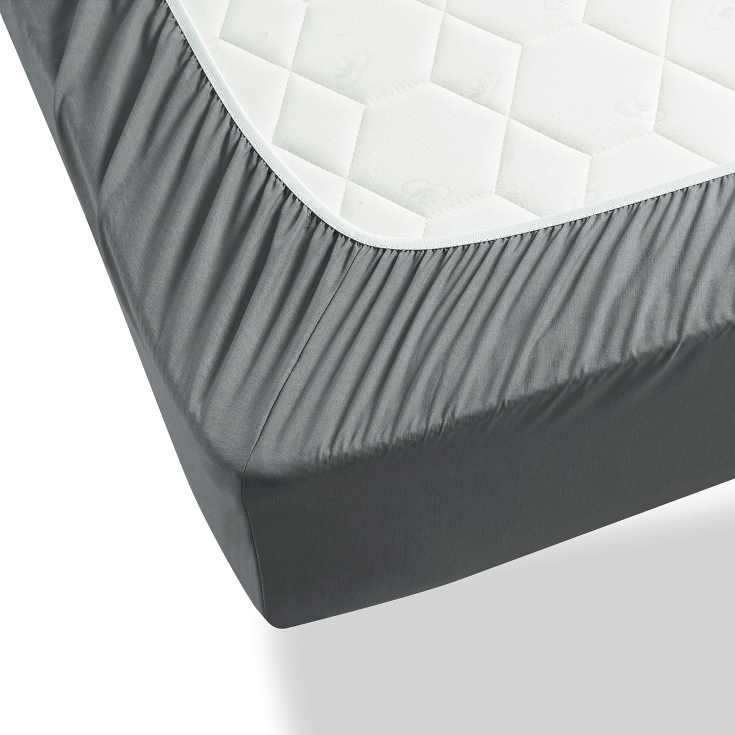 Virtu Bed Sheets Set, Deep Pocket Rayon Derived from Bamboo Blend Cooling 4 Piece Queen Sheets sets, Gray