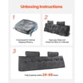thumbnail image 2 of KFFKFF King Size Wedge Headboard Pillow with Side Pockets and Adjustable Headrests, Washable Flannel Cover, Ideal for Reading, Gaming, Resting, and Working in Bed, Grey, 2 of 9