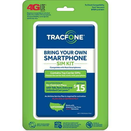 TracFone Bring Your Own Phone SIM Activation Kit (Best Monthly Mobile Sim Only Deals)